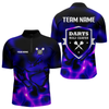 Maxcorners Darts World Champion Custom Blue-Purple Dart Shirt For Men, Dart Team Jerseys  LM154