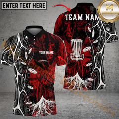 Maxcorners Savage Strike Disc Golf Polo Shirt Personalized Name, Team Name 3D Shirt (4 Colors)