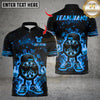 Maxcorners Flaming Cool Cartoon Dart Design Multicolor Customized Name, Team Name 3D Shirt