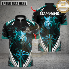 Maxcorners Darts Wolf King Royal Multicolor Customized Name, Team Name 3D Shirts