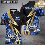 Maxcorners Ball And Pins Flame Smoke Bowling Jersey Multicolor Options Personalized Name, Team Name 3D Shirt