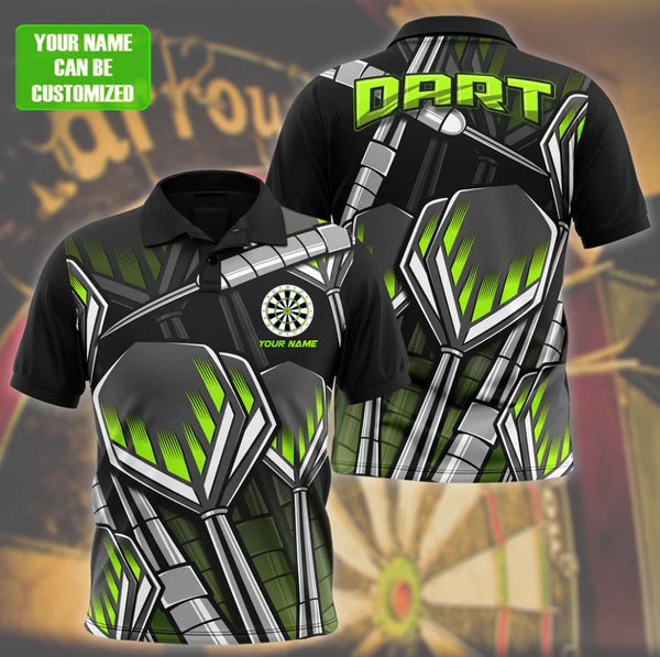 Maxcorners Dart Personalized 3D All Over Printed Green Dart Shirt