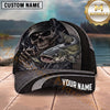 Maxcorners Fishing Dark Skull Angler with Dramatic Fishing Rod and Mysterious Scene Personalized Name 3D Cap (13 Fish Species)