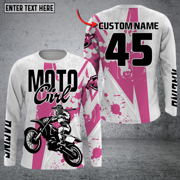 Maxcorners Motorcycle Maverick Denim Personalized Name 3D Shirt