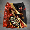 Maxcorners Darts Flame Leopard Print Dartboard Personalized 3D Skirts With Shorts