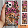 Maxcorners Duck Hunting German Wirehaired Pointer Pink Duck Hunting Graphic Personalized Name 3D Phone Case - Golden Retriever