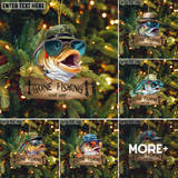 Maxcorners Gone Fishing Fishing Bass Fish Fisherman - Personalized Acrylic Ornament