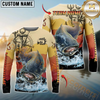 Maxcorners Fishing Sunset Compass Custom Name & Team Name 3D Shirts