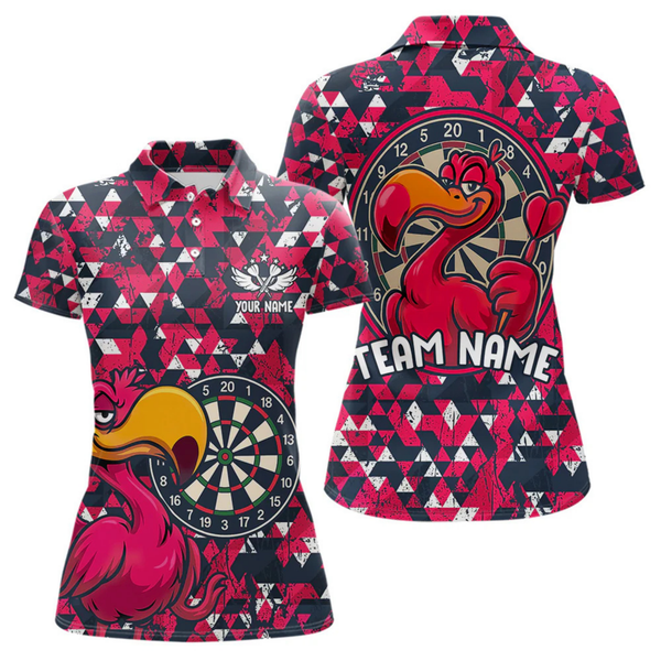Maxcorners Funny Geometric Grunge Flamingo Dart Shirts For Men Custom Darts Jerseys Outfits, Darts Gifts LM0705