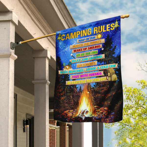 Maxcorners Camping Happy Campers Flag VT23