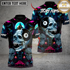 Maxcorners Ball 8 Billiards Skull Reapers of the Black Moon Multicolor Customized Name, Team Name 3D Shirt