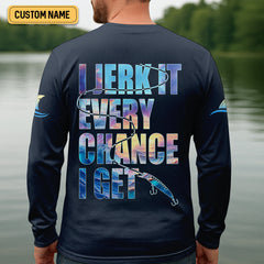Maxcorners I Jerk It Every Chance I Get Shark Fishing SPF Shirt For Men, Funny Fishing Shirt, Fishing Gifts For Men
