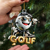 Maxcorners Custom Name Cool Golf Ball Acrylic Ornament, Golf Xmas Ornaments, Christmas Golf Gift LM1611