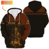 Maxcorners Custom Poker Shirt Skeleton King Design, It's Good to Be King Brown Black Tee Poker T Shirt for Poker PlayersLM1009