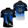 Maxcorners Persionalized Wolf-Head Dart Arrows Blue Dart Shirt For Men, Dart Team Jerseys LM184