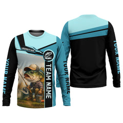 Maxcorners Largemouth Bass Fishing, Fishing Team Shirts SPF Shirt, Best Fishing Gifts, Mens Casual Shirts