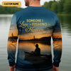 Maxcorners Someone I Love Is Fishing In Heaven Fishing Memorial SPF Shirt For Men, Gift For Fisherman, Men's Fishing Shirt