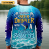 Maxcorners Just Another Beer Drinker With A Fishing Problem Marlin Fishing Shirt, Funny Fishing Shirt, Men's Fishing Shirt