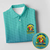 Maxcorners Blue Tropical Parrot Retirement Golf Polo Shirt, Golf Tops For Women, Ladies Golf Top LM1507