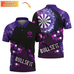 Maxcorners Custom Name Dart Jersey, Purple Dart Shirt for Players, Personalized Darts Outfit for Dart Lovers LM0509