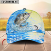 Maxcorners Fishing Blue Lake Pattern Personalized Cap (13 Breeds)
