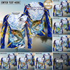 Maxcorners Fishing Water Splash Lightning Pattern Personalized Name, Team Name Long Sleeve Shirt (9 Breeds)