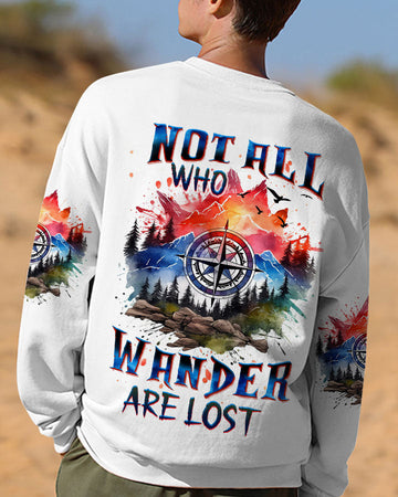Maxcorners Not All Who Wander Are Lost Compass All Over Print LM2101