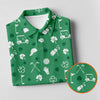 Maxcorners Golf Items Seamless Pattern St. Patrick’s Day Shamrock Golf Shirt, Polo Shirts For Men, Golf Shirts For Men