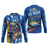 Maxcorners Catch The Wave Hook The Tuna SPF Shirts, Fishing Shirts For Men, Fisherman Gift