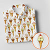 Maxcorners Adult Humor Ice Cream Golf Shirt, Funny Cone Pattern, Golf Shirt For Women LM1507