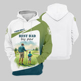 Maxcorners Custom Best Dad By Par Golf Polo Shirt, Father And Son Shirt, Gift For Golfers