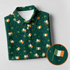 Maxcorners Blue White Orange Confetti Balloons Irish Flag St Patrick's Day Golf Shirt, Golf Gift For Men, Golf Shirts For Men