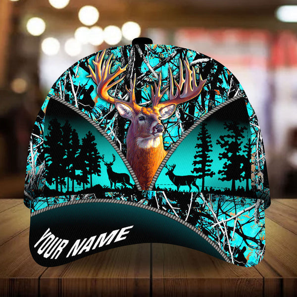 Maxcorners Epic Deer Hunting Zip Camo Pattern 3D Multicolor Personalized Cap