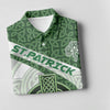 Maxcorners St Patrick's Day Celtic Knotwork Pattern Shamrock Golf Shirt, Polo Shirts For Men, Golf Shirts For Men