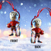 Maxcorners Custom Name Bowling Ornament, Bowling Christmas Gift 2D Flat LM2111