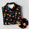 Maxcorners Guitar Pattern Hawaiian Golf Shirt, Music Lover Women's Golf Tops, Ladies Golf Shirts LM1507