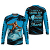 Maxcorners Just A Casual Day With Bigfoot And His Shark Fishing UPF Shirts, Funny Fishing Shirt, Presents For Fishermen
