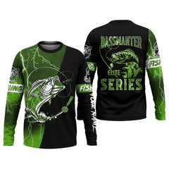 Maxcorners Bassmanter Elite Series, Fishing UV Shirts, Men Jersey, Men Button Down Shirt, Men Long Sleeve Shirt