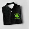 Maxcorners Shenanigans Coordinator Golf Ball Pattern St Patrick Day Black Golf Shirt, Women's Golf Tops, Ladies Golf Polos