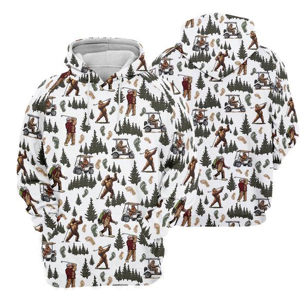 Maxcorners Bigfoot Sasquatch Men's Golf Polo Shirt, Funny Golf Shirt, Men Golf Gifts