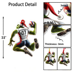 Maxcorners Custom Name Stink Christmas Handball Ornament, Christmas Gift for Handball Lover 2D Flat LM2111