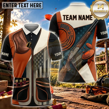 Maxcorners Clay Shooting Asymmetric Shotgun Target Vest Personalized Name 3D Unisex Shirt