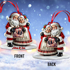 Maxcorners Custom Name and Photo Christmas Couple Ornament, Couple Christmas Gift 2D Flat LM2111