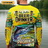 Maxcorners Just Another Beer Drinker With A Fishing Problem Men's Fishing Shirt, UPF Fishing Shirt, Fishing Gifts For Men
