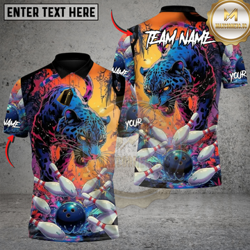 Maxcorners Bowling Black Panther Bowling Fury Personalized Name 3D Unisex Shirt