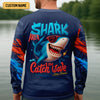 Maxcorners Shark Fishing Shirt, Shark Area Surf's Up The Catch Wave, SPF Shirt For Men, Gift For Fisherman