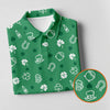 Maxcorners Leprechaun Hat Shamrock Beer Seamless Pattern St. Patrick’s Day Golf Shirt, Women's Golf Tops, Ladies Golf Polos