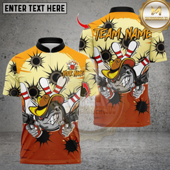 Maxcorners Bowling Cowboy Bowling With Bullet Holes Multicolor Customized Name, Team Name 3D Shirts