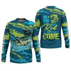 Maxcorners Bass Fishing UPF Shirts, So Good With My Rod I Make Fish Come, Funny Fishing Shirt, Gift For Fisherman