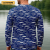 Maxcorners Personalized Baitfish Fishing Shirt With Custom Name, UPF Long Sleeve Shirts, Fishing Shirt, Fishing Shirts For Men